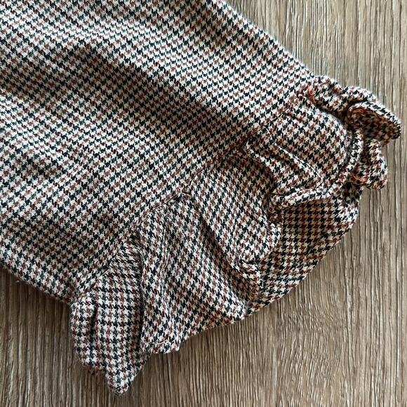 Zara Houndstooth High Neck Blouse Size Medium - Picture 5 of 6